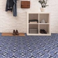 Capri Blue Self Adhesive Floor Tiles Blue