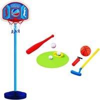 3-In-1 Sports Combo Set - Basketball, Baseball & Golf