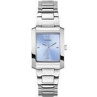 Guess Stainless Steel Case, Ice Blue Dial With Diamonds Details And Stainless Steel Bracelet