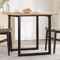 Dining Table O-Frame 90x90x75.5 cm Solid Wood Pine and Steel