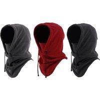 Fleece Balaclava Hood With Mask - 3 Colours! - Red