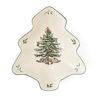 Portmeirion Home & Gifts Christmas Tree Dish Single, Ceramic, Multi-Colour, 21 x 18.7 x 4.9 cm