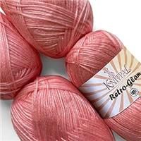 Retro-Glam Metallic Sparkle Yarn, Super Soft & 4 1172m/400g, #3 Pink)