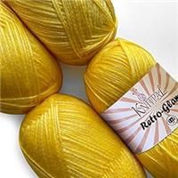 Retro-Glam Metallic Sparkle Yarn, Sheen, Soft, 4 1172m/400g, #3 Gold)