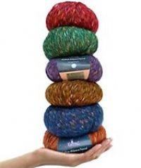 Cotton Alpaca Tweed, 3 DK, Light Worsted Assortment Yarn Craft Set of 6