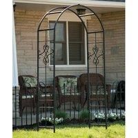 Panacea Quatrefoil Steel Garden Arch - Black