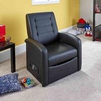 X ROCKER Shift Premier Jr Audio Gaming Armchair Seat Storage BLACK | CLEARANCE