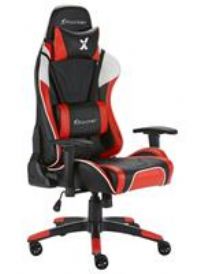 X Rocker Agility Esports Gaming Chair X Rocker Colour (Upholstery/Frame): Black/Red/White  - Black/Red/White - Size: 124cm H X 68cm W X 53cm D