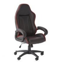 GRADED X Rocker Mid Back Office Chair Faux Leather Black Red *READ DESCRIPTION*