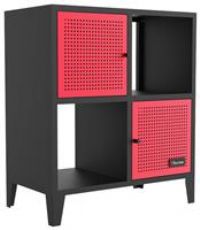 X Rocker Mesh-Tek Square Display Cabinet With 4 Cube Storage