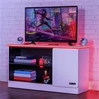 X Rocker Carbon-tek Tv Media Unit With Led Lights, White