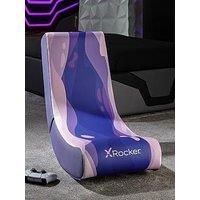 X-Rocker Video Rocker Kids Gaming Chair Foldable Floor Rocker for Kids and Juniors, Low Folding Rocking Seat, Rocking Chair for Gaming, Console Gaming Chair for Kids - Lava Edition - Pink, 2022084
