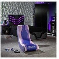 X-Rocker Video Rocker Kids Gaming Chair Foldable Floor Rocker for Kids and Juniors, Low Folding Rocking Seat, Rocking Chair for Gaming, Console Gaming Chair for Kids - Lava Edition - Pink