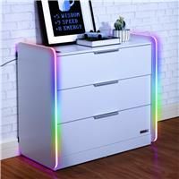 X Rocker Electra Chest Of 3 Drawers With App Controlled Led Lights