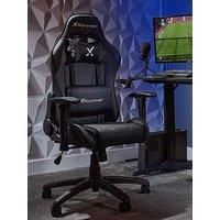 X-Rocker Agility Compact Gaming Chair for Juniors, Height Adjustable PC Racing Gaming Chair for Teens & Kids Head & Lumbar Support, Reclining Ergonomic Home Office Desk Chair, Faux Leather BLACK