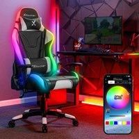 X ROCKER Agility RGB Gaming Chair LED Lights Adjustable Office Chair Racing Seat