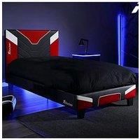 X ROCKER Cerberus MKII Gaming Bed Frame Faux Leather Upholstered, 3 Sizes - RED