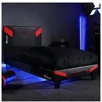 X ROCKER Cerberus MKII Gaming Bed Frame Faux Leather, 3 Sizes - CARBON RED