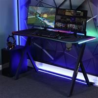 X ROCKER Lumio XL RGB Gaming Desk 140cm LED Lighting PC Table FREE Mousepad