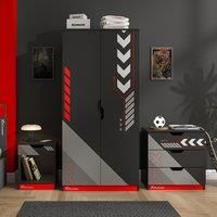 Octane 3PC Furniture set - Bedside, Chest and Wardrobe