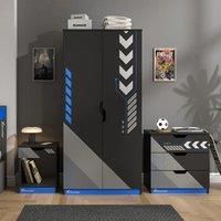 Octane 3PC Furniture set - Bedside, Chest and Wardrobe