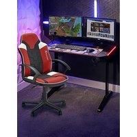 X Rocker Saturn Red And Panther Rgb Gaming Desk Bundle