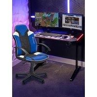 X Rocker Saturn Blue And Panther Rgb Gaming Desk Bundle