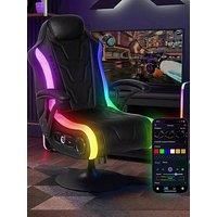 X Rocker X Rocker Monsoon 4.1 Audio Led Console Gaming Chair With App-Controlled Led - Black
