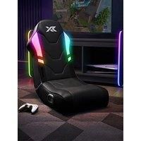 X Rocker X Rocker Shadow Rgb 2.0 Audio Floor Rocker Gaming Chair With App Controlled Leds - Black