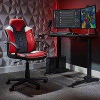 X Rocker Saturn PC Office Gaming Chair - Red, Red