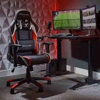 X Rocker Agility Gaming Chair X Rocker Colour: Red/Black  - Red/Black - Size: 113cm H X 63cm W X 55cm D