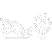 LED Christmas Snowman & Penguin Lights