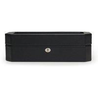 WOLF Black Windsor 5 Piece Watch Box