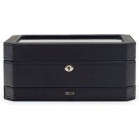 Wolf 4586029 Windsor 10 Piece Watch Box with Drawer in Black & Grey MSRP $369
