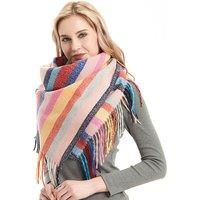 Stripy Shawl Scarf! - Black