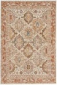 NOURISON Traditional Living Room Area Rug Ivory Multi Easy Clean Carpet - 234cm x 160cm