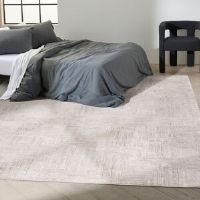 Calvin Klein Irradiant Silver Rug Silver Rectangle 274 x 366cm