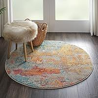 Rugs Direct Rug, Synthetic, Multicoloured, 160cm x 160cm, CES02