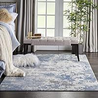 NOURISON Rustic Textures Rug Grey Blue 221 x 160cm (5/'3/'/' X 7/'3/'/')