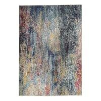 NOURISON Abstract Living Room Area Rug Multicoloured Soft Pile Carpet - 221cm x 160cm