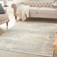 Nourison SOLACE - Area Rug Ivory/Grey/Blue Rectangle 5'3 x 7'3"