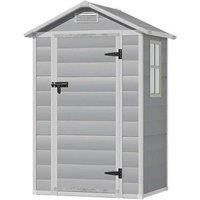 Spacious Garden Plastic Storage Shed with Secure Lockable Door & Window