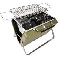 Portable Green Charcoal BBQ Grill - Lightweight & Durable
