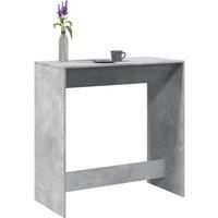 Bar Table Concrete Grey 102x50x103.5 cm Engineered Wood