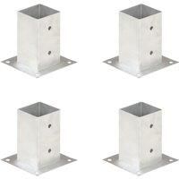 Post Anchors 4 pcs Galvanised Metal 81 mm