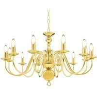 Chandelier Golden 12 x E14 Bulbs