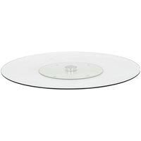 Rotating Serving Plate Transparent 60 cm Tempered Glass