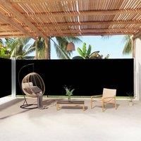 Retractable Side Awning Black 200x1000 cm