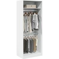 Wardrobe White 80x50x200 cm Engineered Wood