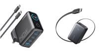 Anker Laptop Charger (140W, 4-Port, PD 3.1) with USB-C Cable + Anker Nano Power Bank (10K, 45W, Built-In Retractable USB-C Cable)